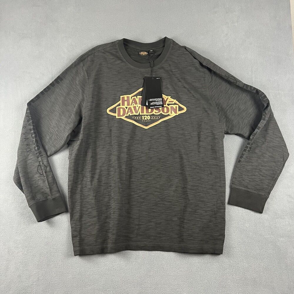NWT Harley Davidson 120th Anniversary Mens 3XL Long Sleeve Pullover Shirt